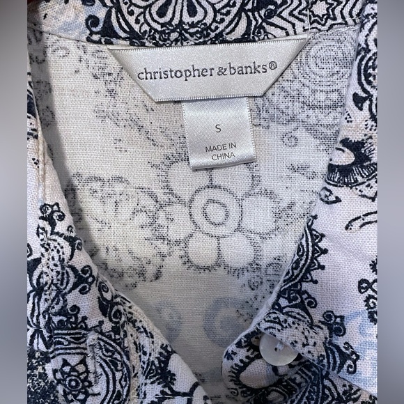 Christopher & Bank Sleeveless Button down Top Sz S - Picture 4 of 6